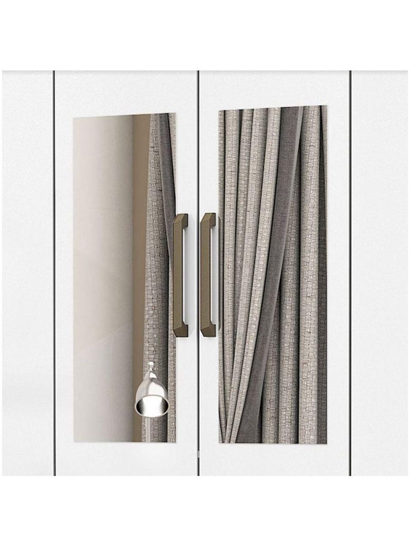 Guarda Roupa Casal 6 Portas Carioca Móveis Freijó Branco