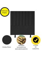 Cabeceira Estofada De Cama Casal Queen 160 Cm Paolla Corino preto
