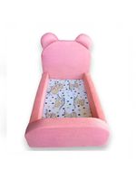 Cama Montessoriana para Criança Menina Confortável Soft com Colchão Rosa