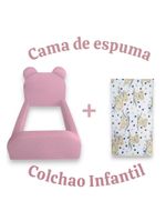 Cama Montessoriana para Criança Menina Confortável Soft com Colchão Rosa