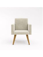 Kit Sofá Namoradeira + 2 Poltronas Sala Estar Balaqui Decor Cor:bege