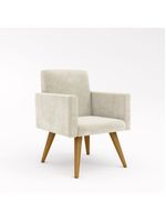 Kit Sofá Namoradeira + 2 Poltronas Sala Estar Balaqui Decor Cor:bege