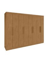 Guarda-roupa Casal Easy Slim 8 Portas Amendoa Clean