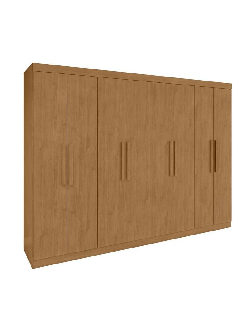 Guarda-roupa Casal Easy Slim 8 Portas Amendoa Clean