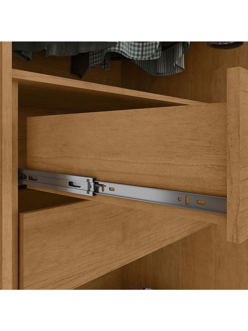 Guarda-roupa Casal Easy Slim 8 Portas Amendoa Clean