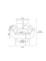 Kit Namoradeira + 2 Poltronas Opala preta