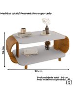 Mesa De Centro Organica Floripa 92 Cm Bechara Off White Cinamomo