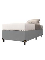 Cama Box Solteiro 0,88m com 38cm de Altura Suede Prince Cinza