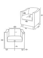 Kit 02 Poltronas Reforçada Clinica + Namoradeira Consultório Cor:marrom