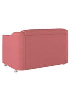 Kit 02 Poltronas Reforçada Clinica + Namoradeira Suede Tilla Cor:rosa
