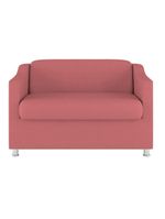 Kit 02 Poltronas Reforçada Clinica + Namoradeira Suede Tilla Cor:rosa