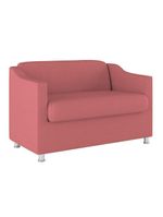 Kit 02 Poltronas Reforçada Clinica + Namoradeira Suede Tilla Cor:rosa