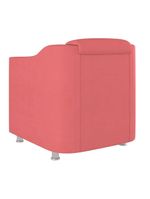 Kit 02 Poltronas Reforçada Clinica + Namoradeira Suede Tilla Cor:rosa