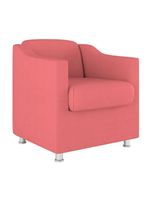 Kit 02 Poltronas Reforçada Clinica + Namoradeira Suede Tilla Cor:rosa