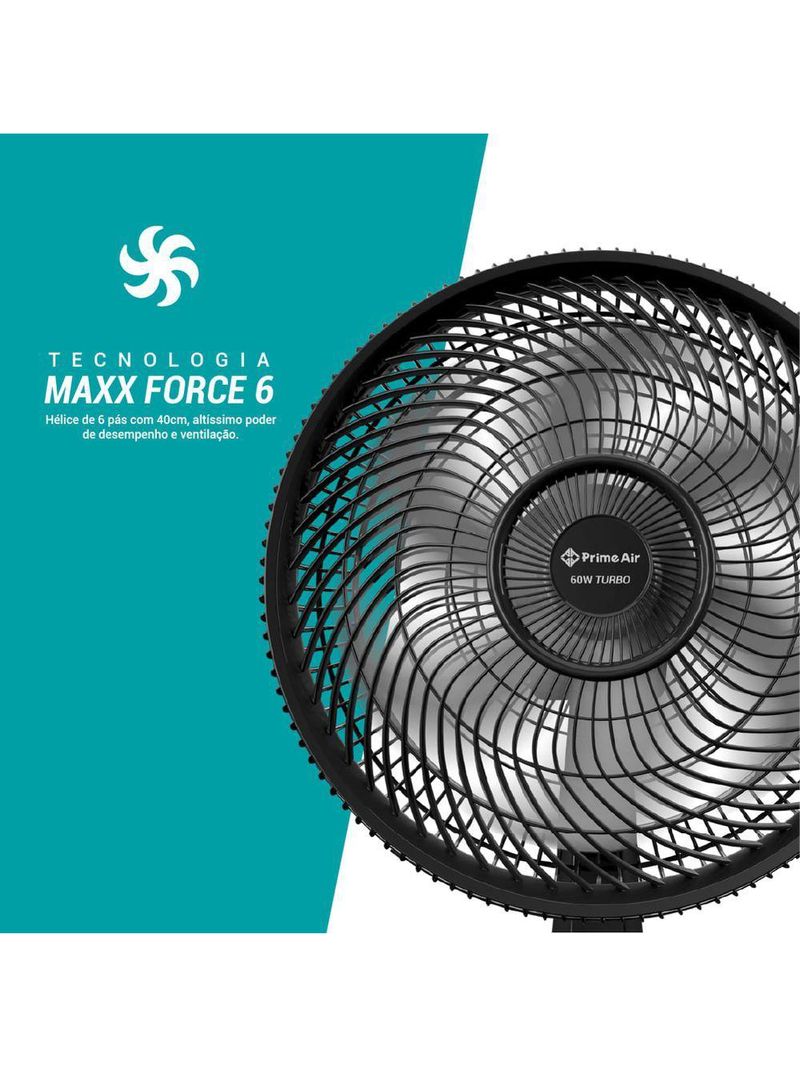 Ventilador Prime Air 36cm Maxx Force 6 pás 60W AVTE300 - 220V