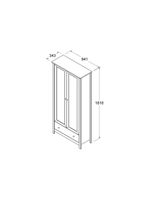 Cristaleira 2 Portas 1 Gaveta E-954 Diamond Ditália