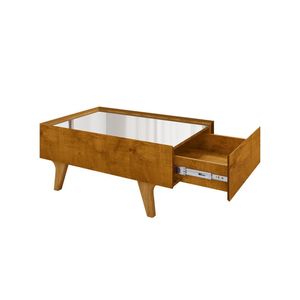 Mesa De Centro Com Espelho 1 Gaveta Sena 90 Cm Bechara Cinamomo