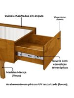 Mesa De Centro Com Espelho 1 Gaveta Sena 90 Cm Bechara Cinamomo