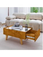 Mesa De Centro Com Espelho 1 Gaveta Sena 90 Cm Bechara Cinamomo