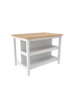 Ilha Cozinha Ditália 2 Prateleiras Branco Cd-1019