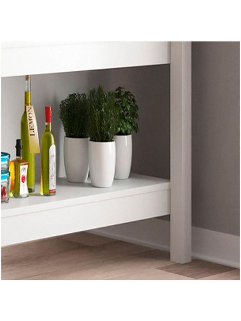 Ilha Cozinha Ditália 2 Prateleiras Branco Cd-1019