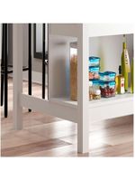 Ilha Cozinha Ditália 2 Prateleiras Branco Cd-1019