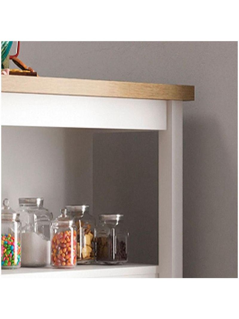 Ilha Cozinha Ditália 2 Prateleiras Branco Cd-1019