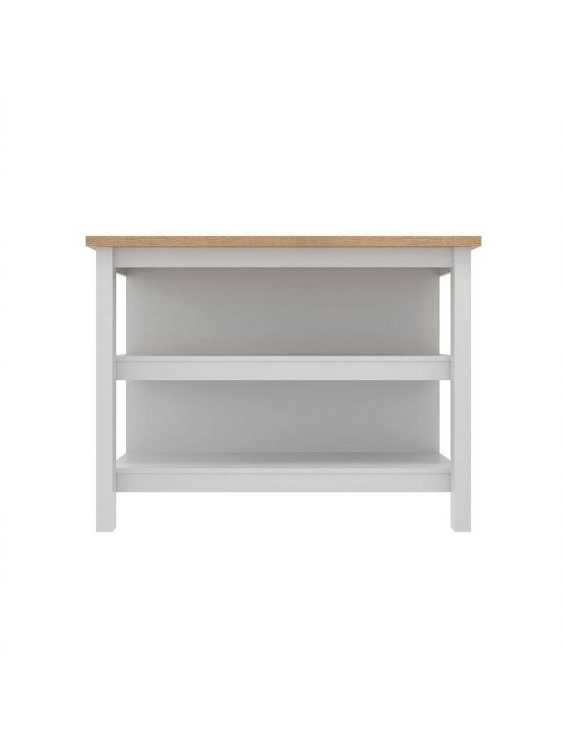 Ilha Cozinha Ditália 2 Prateleiras Branco Cd-1019