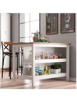 Ilha Cozinha Ditália 2 Prateleiras Branco Cd-1019