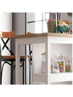 Ilha Cozinha Ditália 2 Prateleiras Branco Cd-1019