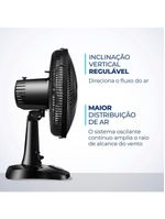 Ventilador De Mesa Mondial 06 Pás Vsp-30-b 127v/60hz