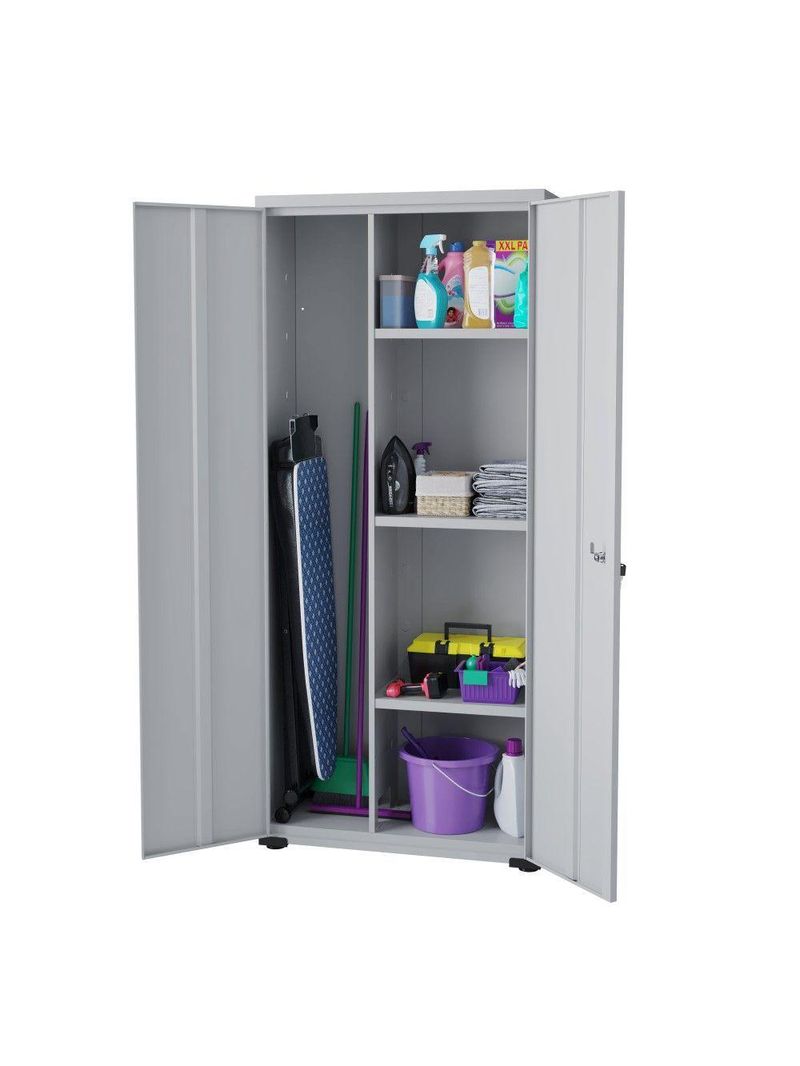 Armário Aço Lavanderia Multiuso Organizador Ea311 Cinza
