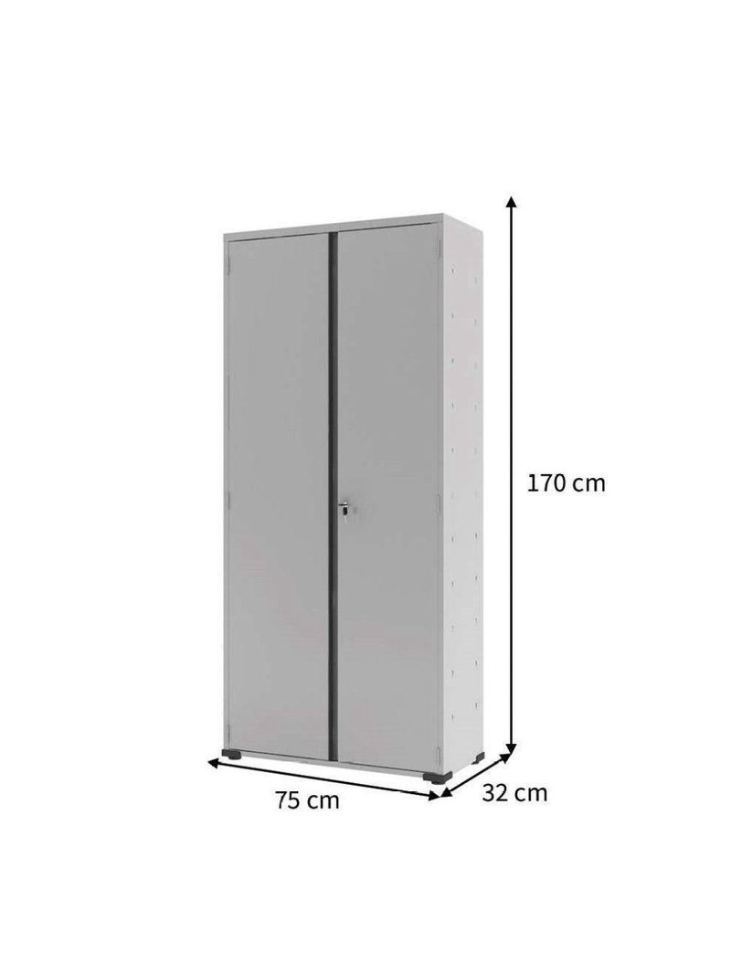 Armário Aço Lavanderia Multiuso Organizador Ea311 Cinza