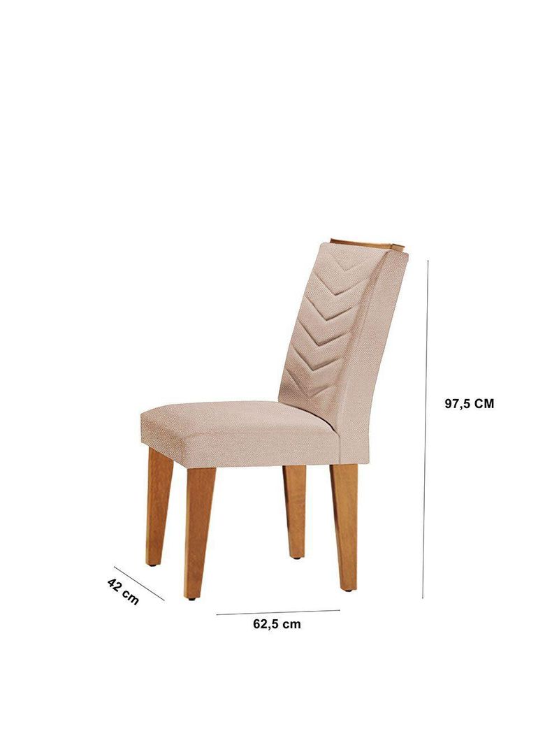 Mesa De Jantar 6 Cadeiras Retangular Alvorada Londrina Linho