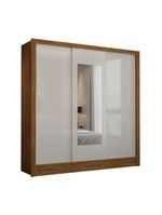Guarda Roupa Fortaleza 3 Portas Espelho Freijó OffWhite