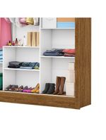 Guarda Roupa Fortaleza 3 Portas Espelho Freijó OffWhite