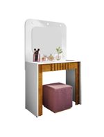 Penteadeira Espelho Camarim Rouge 90 Cm Bechara Branco Naturalle