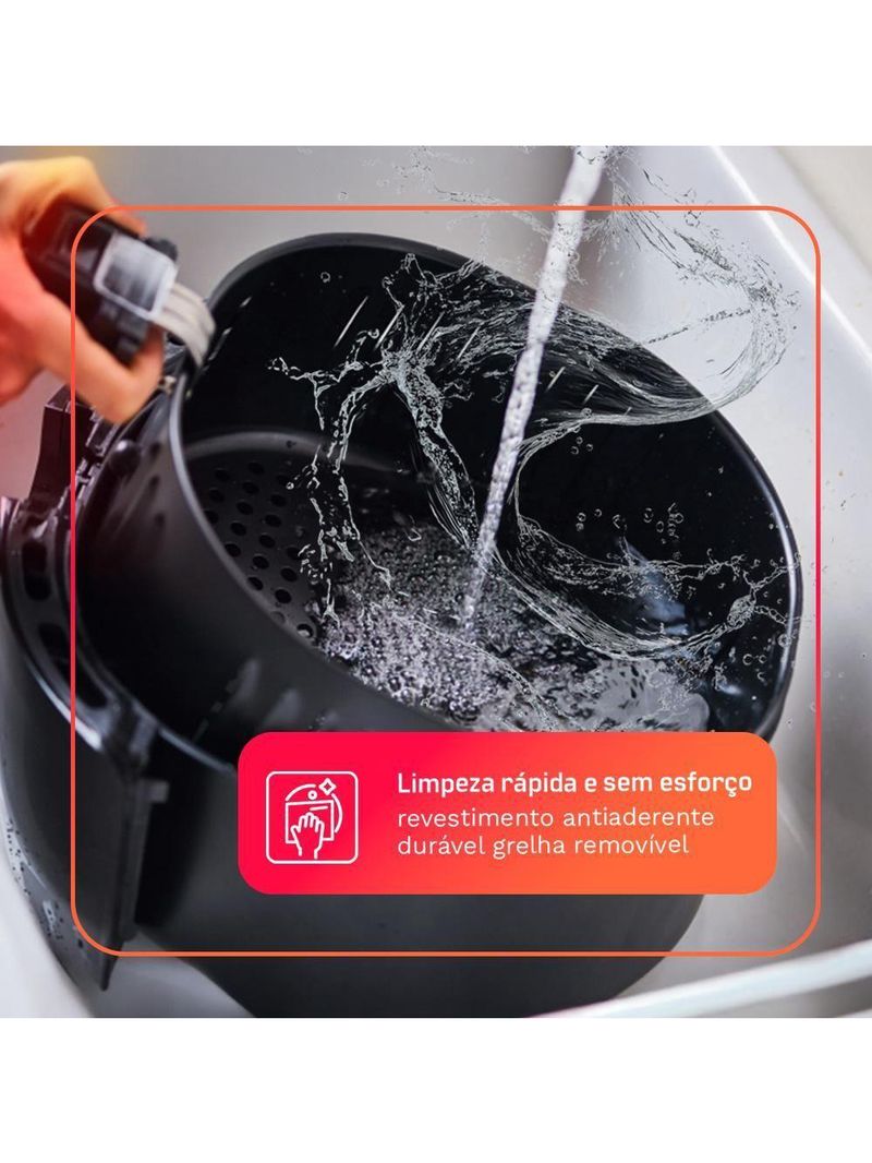 Fritadeira Sem óleo Airfryer HQ Preto 4,8L HQ-AF48LMP 220V