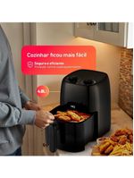 Fritadeira Sem óleo Airfryer HQ Preto 4,8L HQ-AF48LMP 220V
