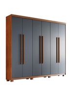 Guarda Roupa Casal Heros 6 Portas com Pés - Moderna Imbuia com Grafite