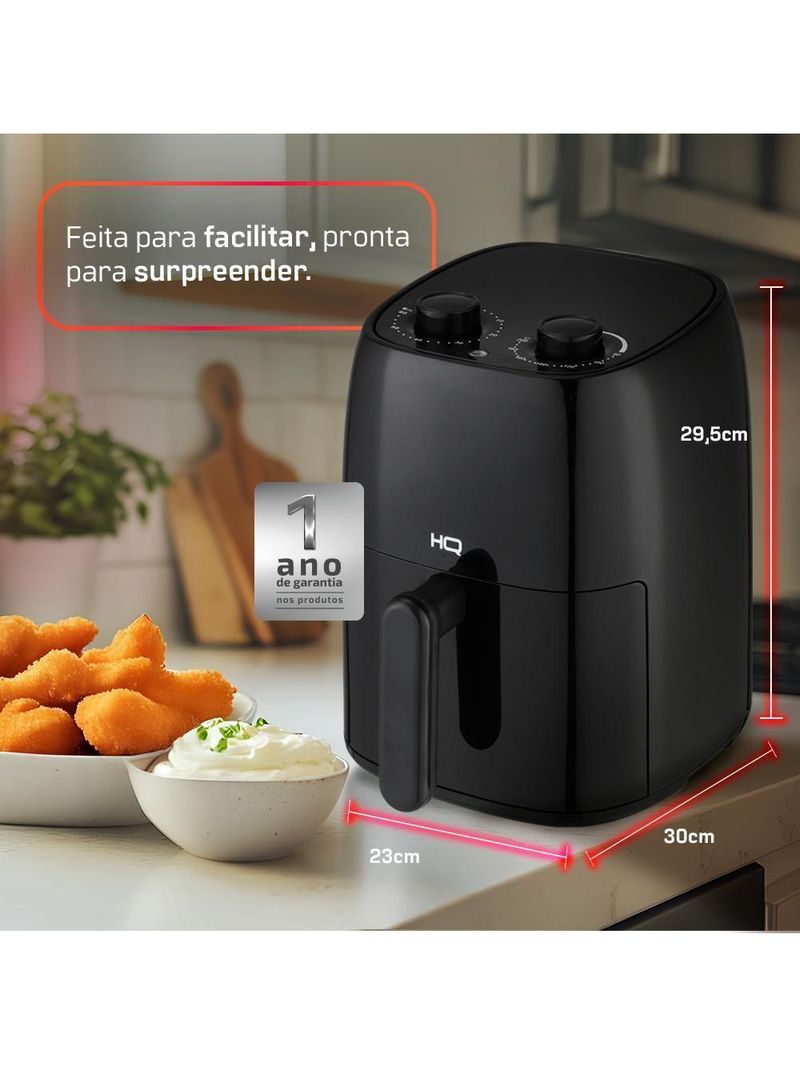 Fritadeira Sem óleo Airfryer HQ Preto 4,8L HQ-AF48LMP 220V