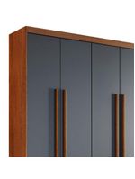 Guarda Roupa Casal Heros 6 Portas com Pés - Moderna Imbuia com Grafite