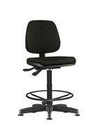 Cadeira Caixa Alta Giratória Job L02 Couro Sintético Preto