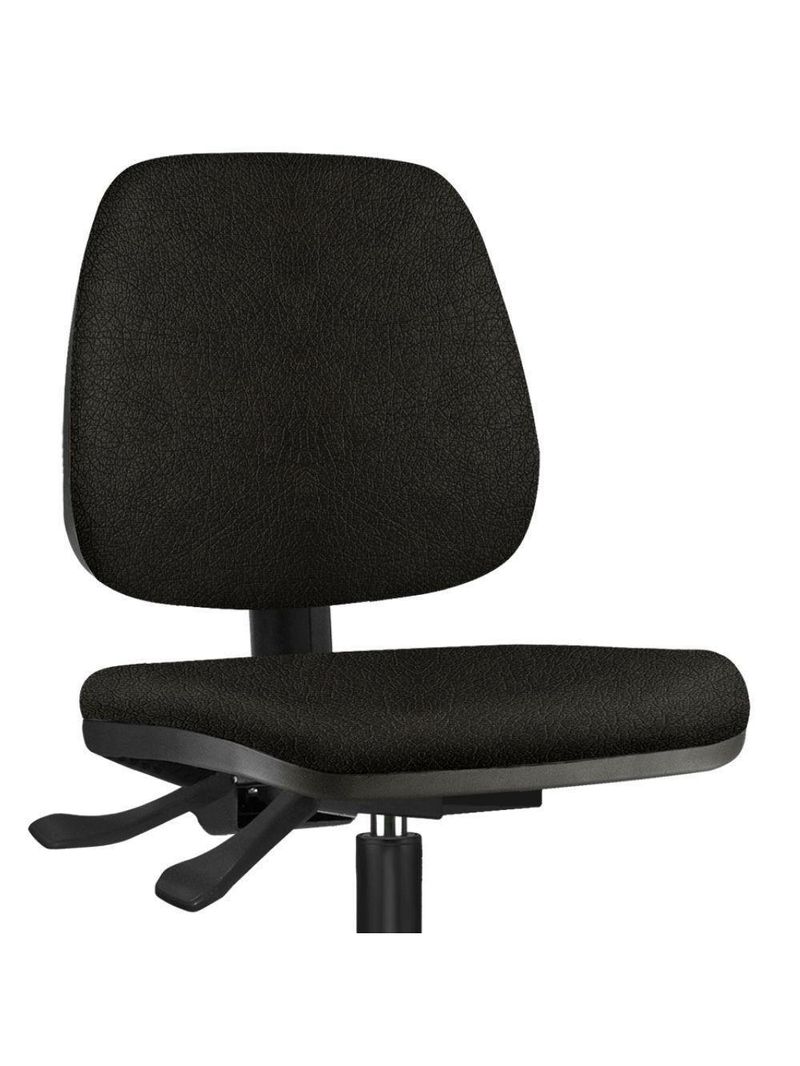 Cadeira Caixa Alta Giratória Job L02 Couro Sintético Preto