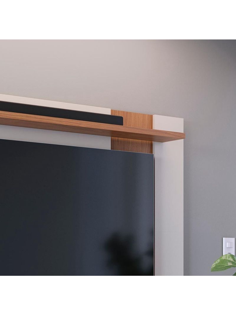 Painel Extensivel Tv 70 Polegadas 180 Cm Leme Colibri Off White Matte Freijo