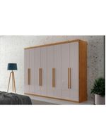 Guarda Roupa Casal Heros Com 8 Portas E 4 Gavetas Moderna Naturalle/off White