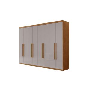 Guarda Roupa Casal Heros Com 8 Portas E 4 Gavetas Moderna Naturalle/off White
