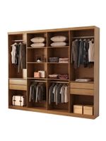 Guarda Roupa Casal Heros Com 8 Portas E 4 Gavetas Moderna Naturalle/off White