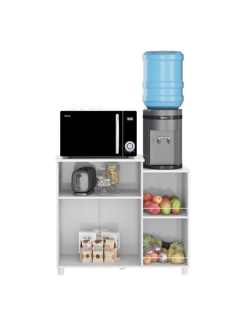 Balcão Multimóveis Para Forno e Micro-ondas Branco Ref2358 Branco Premium