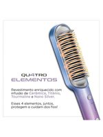 Escova Alisadora Qu4tro Elementos By Juliette Mondial Bivolt